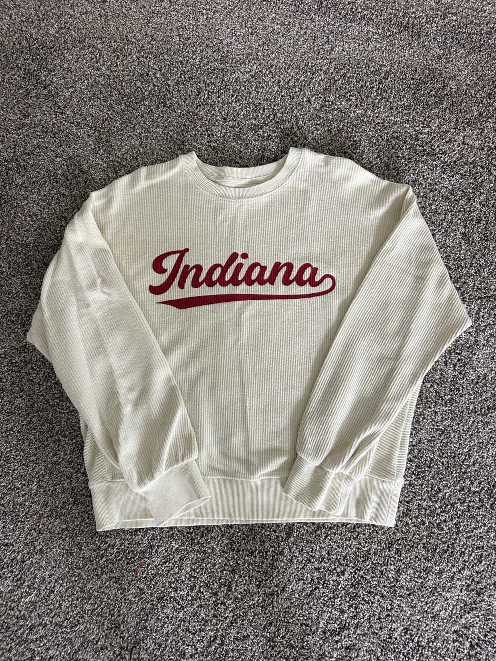 Thread & Supply | Tops | Thread Supply Cream Waffle Crewneck With Red ...